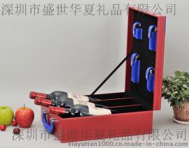 高端红酒皮盒 爆款红酒盒 酒盒批发 礼品盒批发
