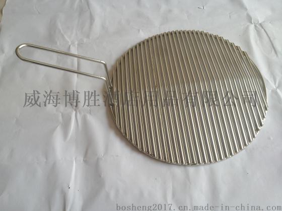 博胜不锈钢带把烤网烧烤烤肉网