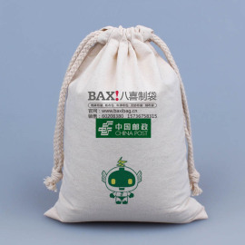 厂家定做绿色环保棉布抽绳袋 钱币袋定制