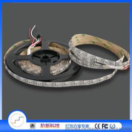 原厂生产全彩跑马软灯条（WS2812B升级版）-SK6812内置IC一米60段60灯滴胶防水