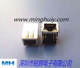 供应RJ45插座，带灯带弹无变压器 HLJ-5622ST