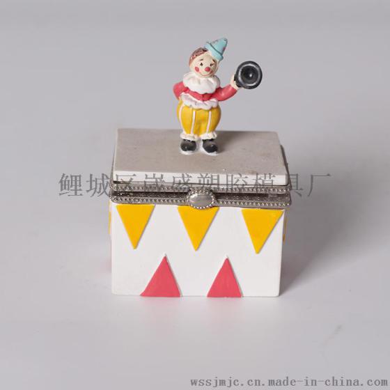 商务礼品 小丑桌面摆件 小丑树脂工艺品 resin 首饰收纳盒