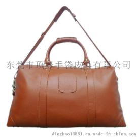 2016年新款棕色PU皮长款旅行包 运动休闲多功能单肩行李包