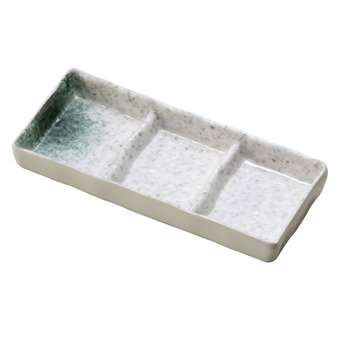 melamine suace dish100%美耐皿 仿瓷餐具 日式三格酱料碟---青磁系列