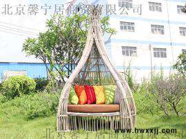 馨宁居TY-1401设计大师户外藤编凉亭藤编躺床酒瓶躺床