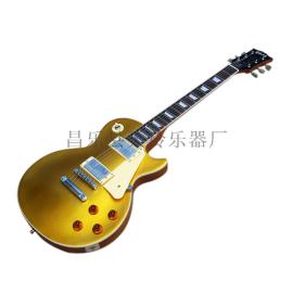 【金黄色电吉他 奶白色护板 银色配件 工厂可订制