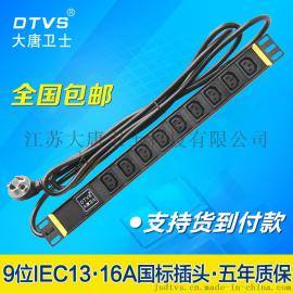 大唐卫士DT8IEC139 PDU电源机柜插座 9位IEC13模块电脑插排插排