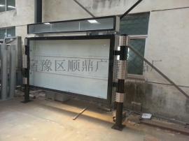 湛江双立柱换画广告灯箱制作完成