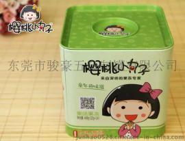 樱桃小丸子糖果罐，马口铁外包装罐