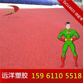 学校混合型塑胶跑道 13mm高耐候塑胶跑道 宁波塑胶材料厂家施工