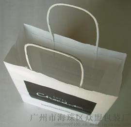 牛皮纸扭结绳提手机制手挽纸袋购物袋