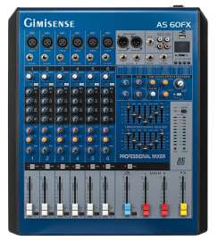 【聚美声】AS60FX系列带MP3效果器 双7段均衡器优质模拟调音台