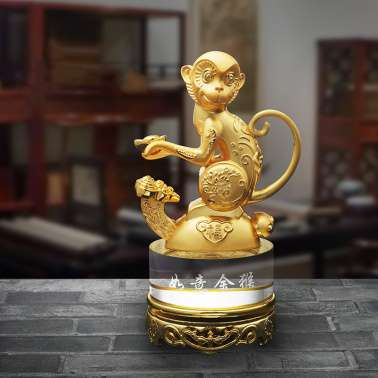 运缘阁如意金猴调和风水招财旺财猴