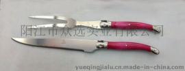 出口 KA0038 优质不锈钢 ABS柄 牛扒刀叉两件套 家用厨具