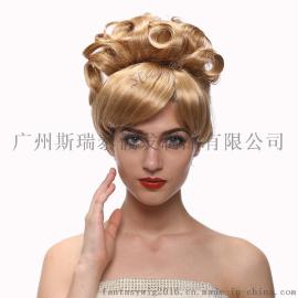 广州动漫假发批发 动画版灰姑娘公主假发 欧美优雅高贵