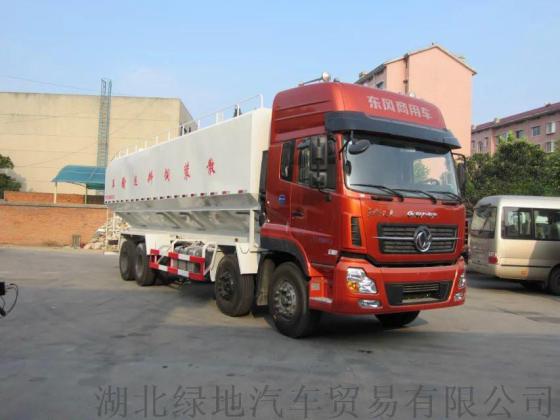 东风天龙前四后八20吨散装饲料车（40方），饲料运输车