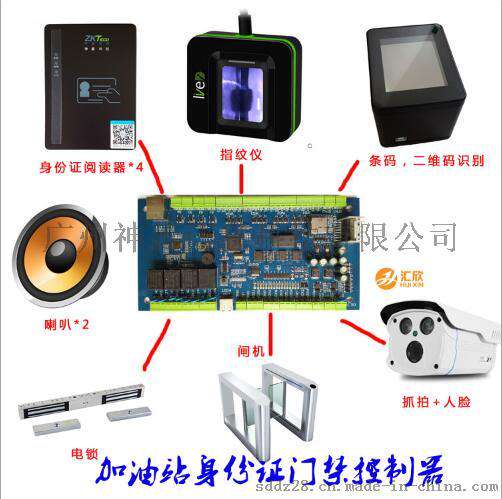 工地通道闸刷身份证门禁系统出入身份证门禁控制器