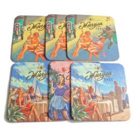 厂家直销EVA杯垫HH-14/ 吸水纸杯垫定做 礼品杯垫