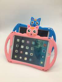 ipad pro/air2/air儿童防摔保护套, 硅胶卡通, 四面包边