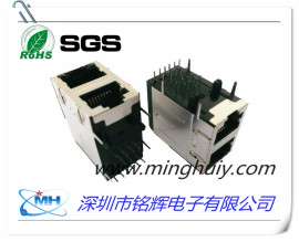 2x1千兆RJ45接口(单排LED 有弹片)