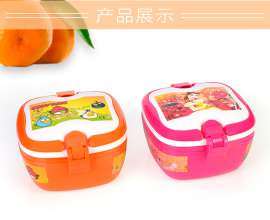 双层提手式乐扣PP饭盒