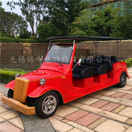 供应常州8座电动老爷车,古典景区观光车,四轮看房车