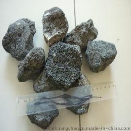 嘉德供应黑色火山石 天然黑色火山岩颗粒 多孔黑色火山石 烧烤火山石