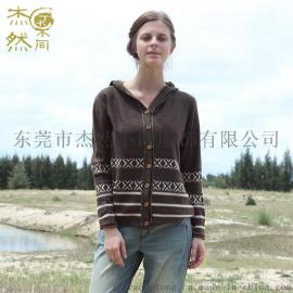 2015秋冬新款欧洲站品牌女装韩版条纹外套宽松大开衫女式针织衫