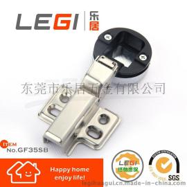 高档玻璃门缓冲阻尼液压铰链 35MM开孔酒柜镜门合页可夹4-8MM厚
