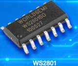 WS2801双线256灰度芯片 14脚恒压驱动IC