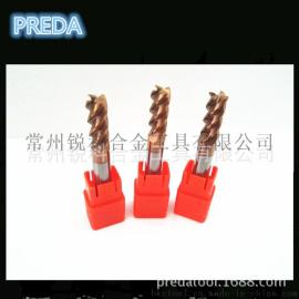 PREDA HRC60度进口超硬度质合金钨钢4刃立铣刀