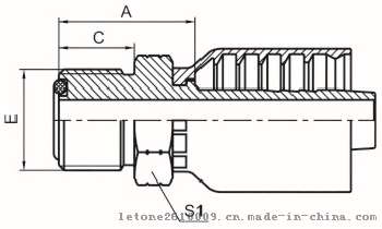 美制ORFS外螺纹平面O形圈密封 ISO 8434-3 SAE J1453
