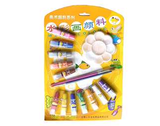 12色吸卡水彩颜料