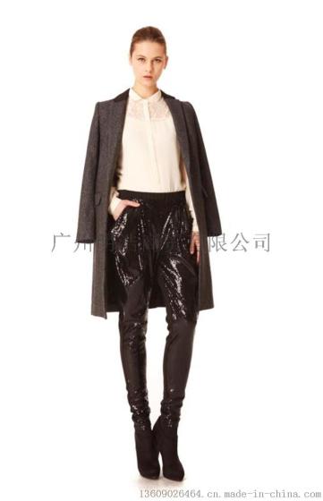 新款优质高端双面昵大衣女装品牌折扣店货源就到广州明浩