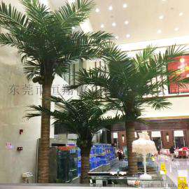 定做假椰子树 仿真椰子树 玻璃钢大王椰树 大型工程建设 仿真植物