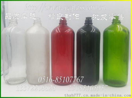 1000毫升精油瓶喷色蒙砂玻璃瓶