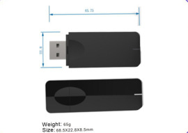 厂家供应双频2.4G/5.8G无线网卡MT7610芯片433M无线usb网卡