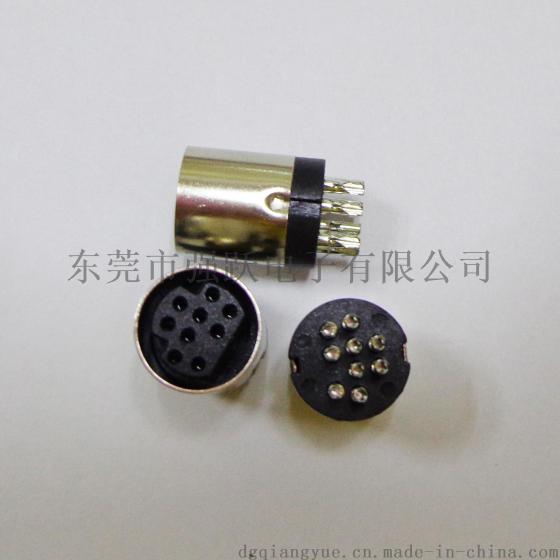 中9PMINIDIN公母头，DIN连接器，连接器端子