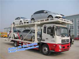 东风天锦4X2双层道路清障车 一托四清障车价格