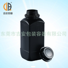 盛装化工液体1L升方形白色塑料瓶 1L防盗方塑料瓶 厂家直销