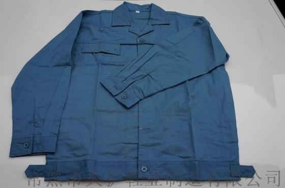 春夏薄款228涤棉细斜纹绿灰色长袖上衣工作服厂服制服车间员工工厂