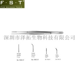 德国FST光滑细齿镊11016-17