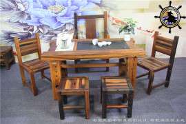 上海正品老渔夫船木茶台别墅船木家具厂家直销
