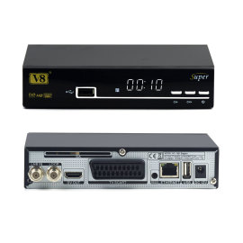 V8 super DVB-S2 卫星机顶盒主销爱尔兰英国欧美地区，scart口支持cccam, IPTV, powervu
