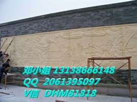 砂岩古代名画广场浮雕博物馆人造仿砂岩清明上河图墙体浮雕定做厂家