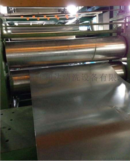 不锈钢带材除油污清洗机 自动通过式清洗烘干设备