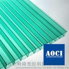 绿色透光中空采光板绿色阳光板草绿pc阳光板厂家