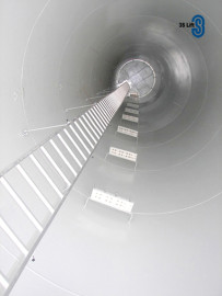 3slift风电塔筒爬梯防坠落系统、铝合金爬梯、护栏、高空作业定制爬梯
