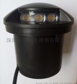 一侧发光蘑菇地埋灯龟壳灯平行出光LED地埋灯LED透光灯小地灯
