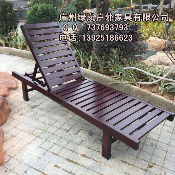 供应广州实木沙滩椅木制躺椅订制